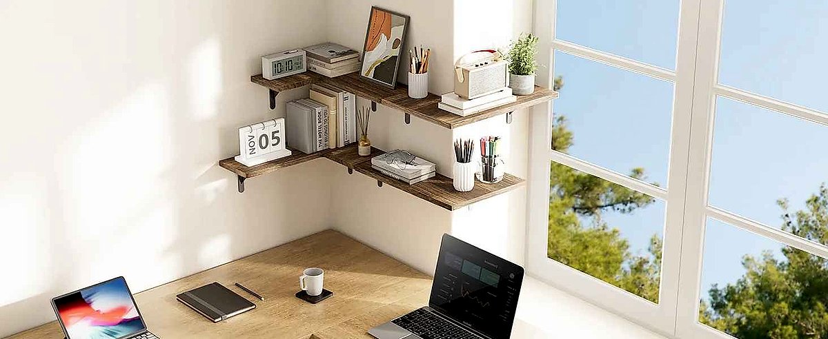 No More Wasted Corners — Handcrafted Set of 3 Rustic Wood Corner Floating She... - View 6 of 13 | BigMoetsy