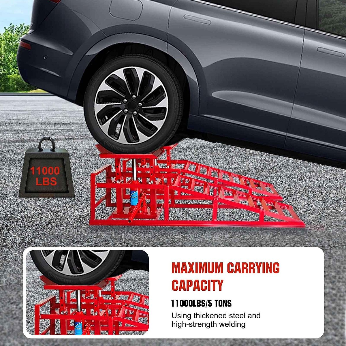 Professional Skip the Jack Stand Struggle — Heavy-Duty Hydraulic Vehicle Ramps, 5-Ton Capa... - View 8 of 11 | BigMoetsy