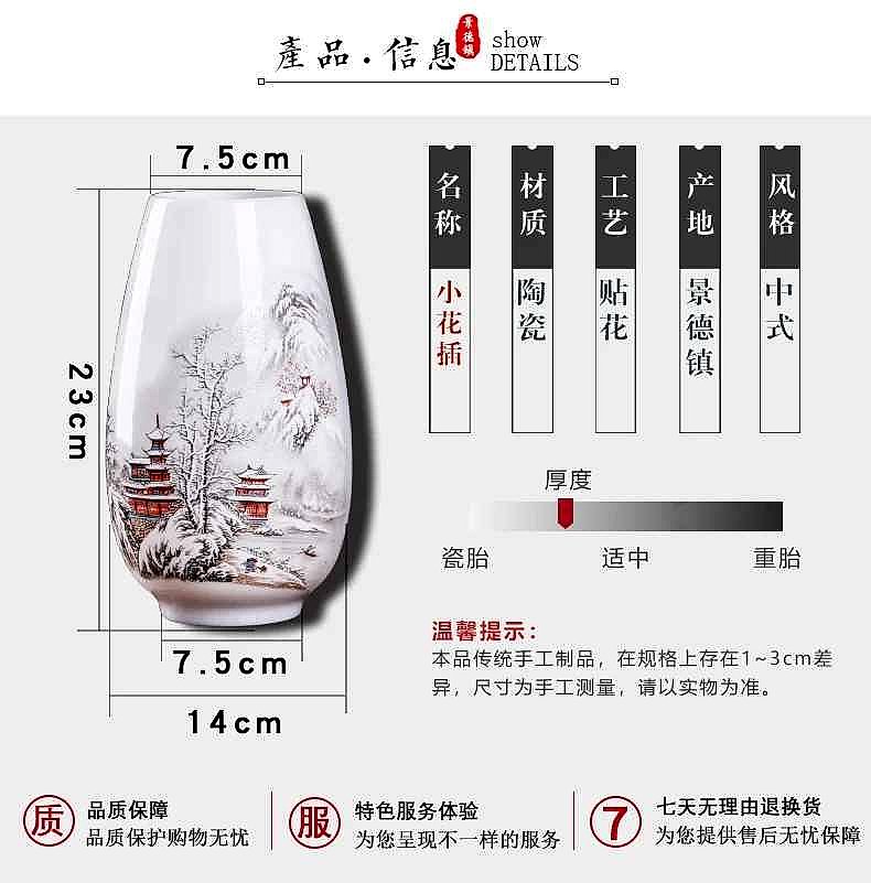 Traditional Chinese Porcelain Vase for Dry Flowers &