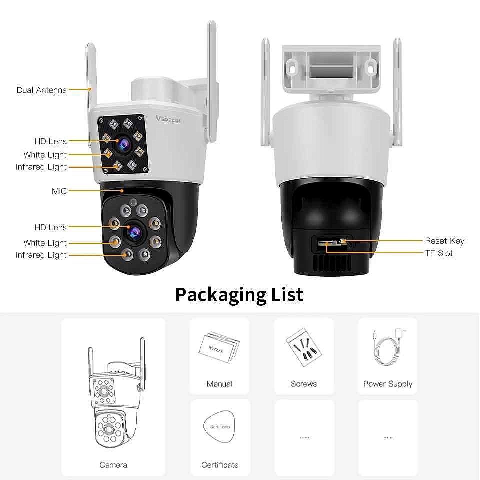 Never Miss a Moment Outside — VSTARCAM Dual Lens Pan/Tilt Security Camera wit... - View 2 of 15 | BigMoetsy