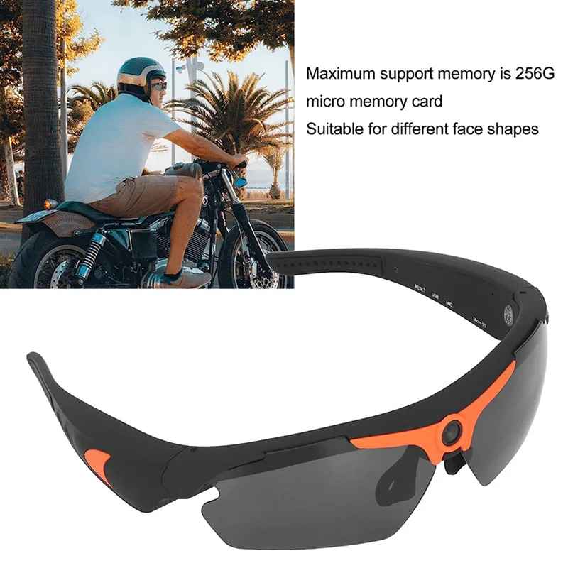 Smart Recording Glasses with 1080p HD Camera and 64GB SD Card for Cycling and... - View 6 of 16 | BigMoetsy