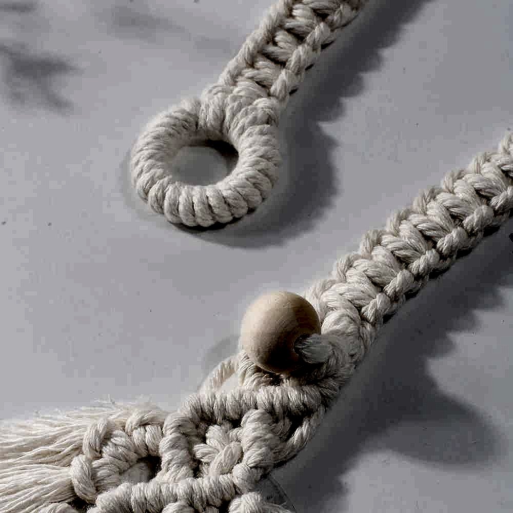 Finally, Curtains That Stay Put and Look Intentional — Macrame Tieback Set of 2 - View 12 of 14 | BigMoetsy