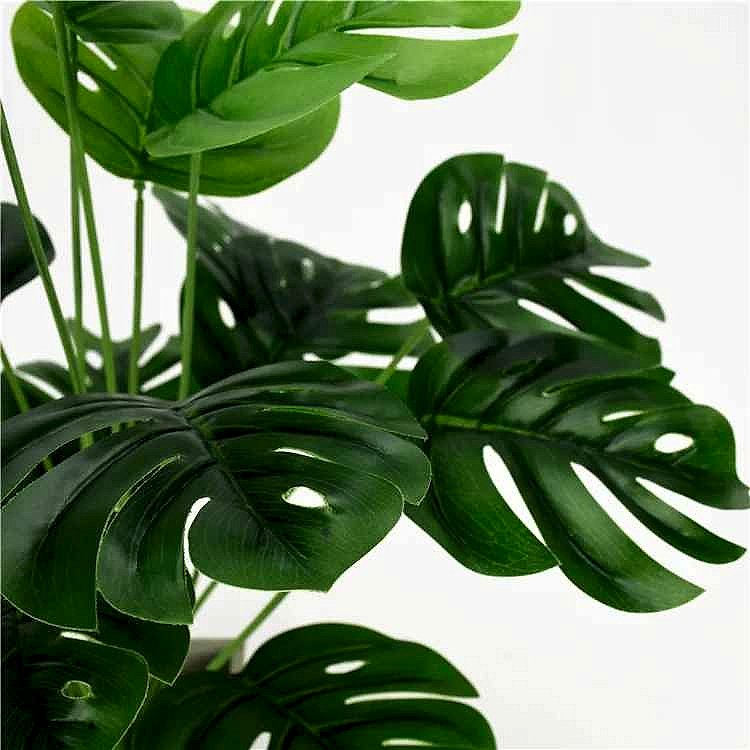 Handcrafted Finally, Lush Greenery Without the Upkeep — Artisan Monstera Leaf Arrangement - View 4 of 6 | BigMoetsy