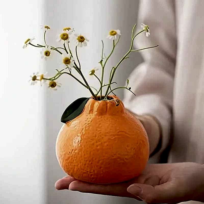 Orange Citrus-Shaped Hydroponic Vase | 78 Sold