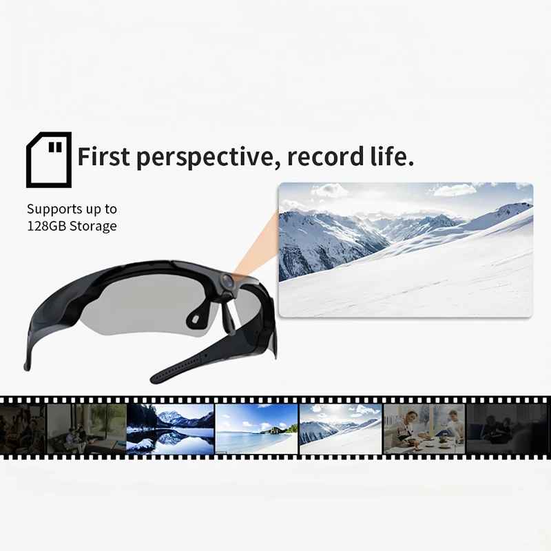Smart Recording Glasses with 1080p HD Camera and 64GB SD Card for Cycling and... - View 10 of 16 | BigMoetsy