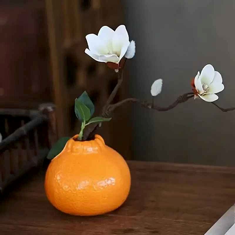 Handcrafted Bring Life to Bare Shelves Without the Upkeep — Orange Citrus-Shaped Hydropon... - View 4 of 6 | BigMoetsy