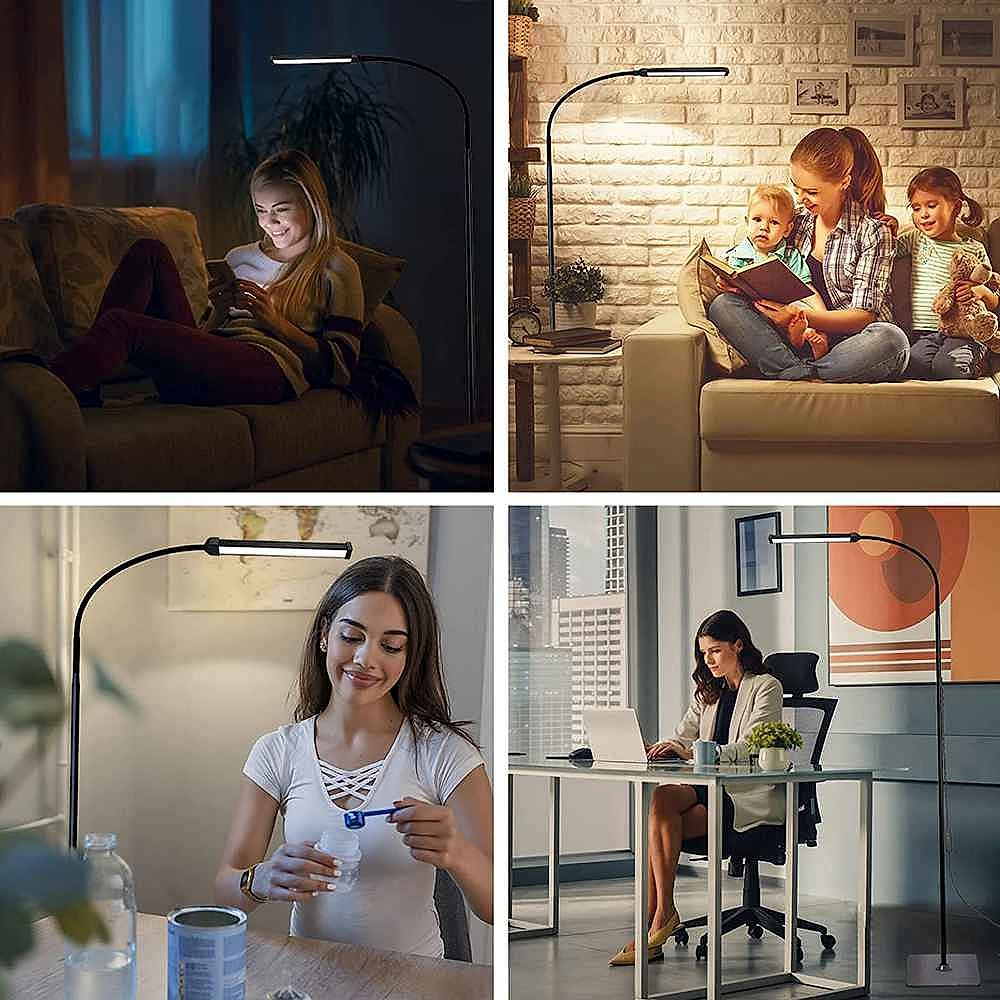 Handcrafted Light Any Corner, Any Way You Want — Adjustable Gooseneck LED Floor Lamp | 10... - View 4 of 12 | BigMoetsy