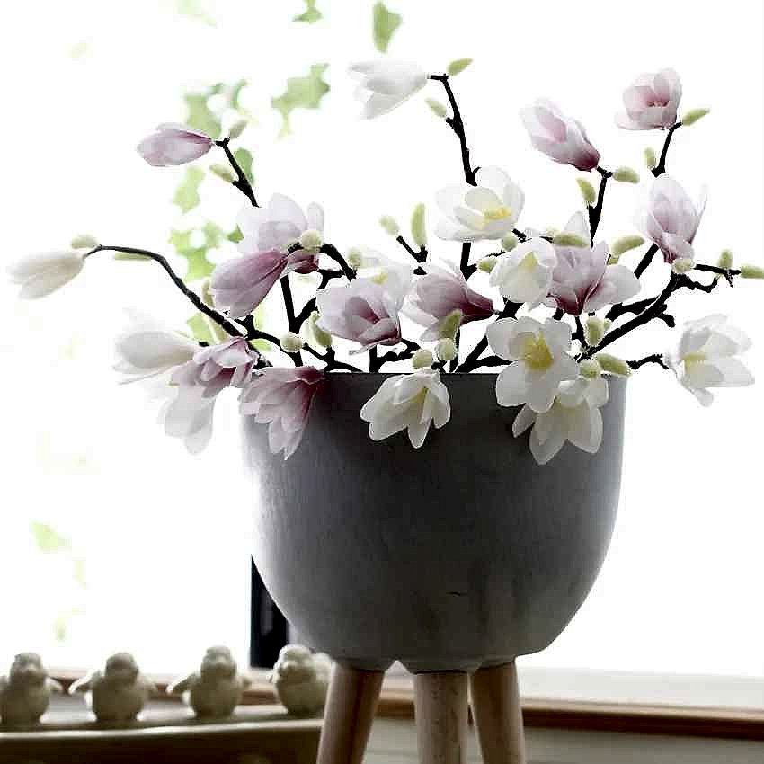 Handcrafted Bring Effortless Elegance to Any Space — Silk Magnolia Branch with 3D-Printed... - View 6 of 18 | BigMoetsy