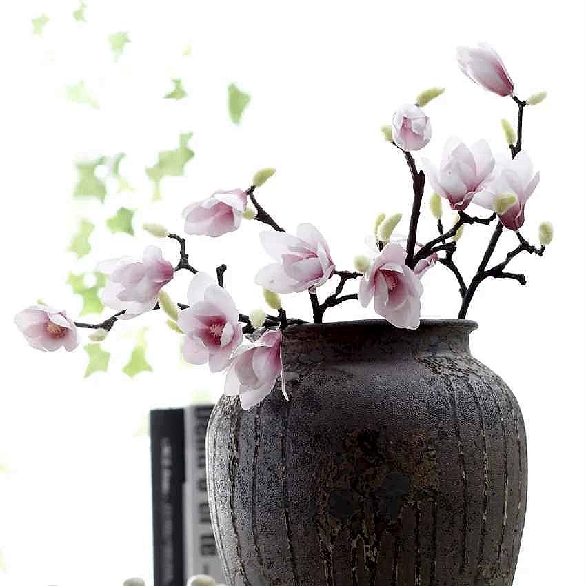 Handcrafted Bring Effortless Elegance to Any Space — Silk Magnolia Branch with 3D-Printed... - View 14 of 18 | BigMoetsy