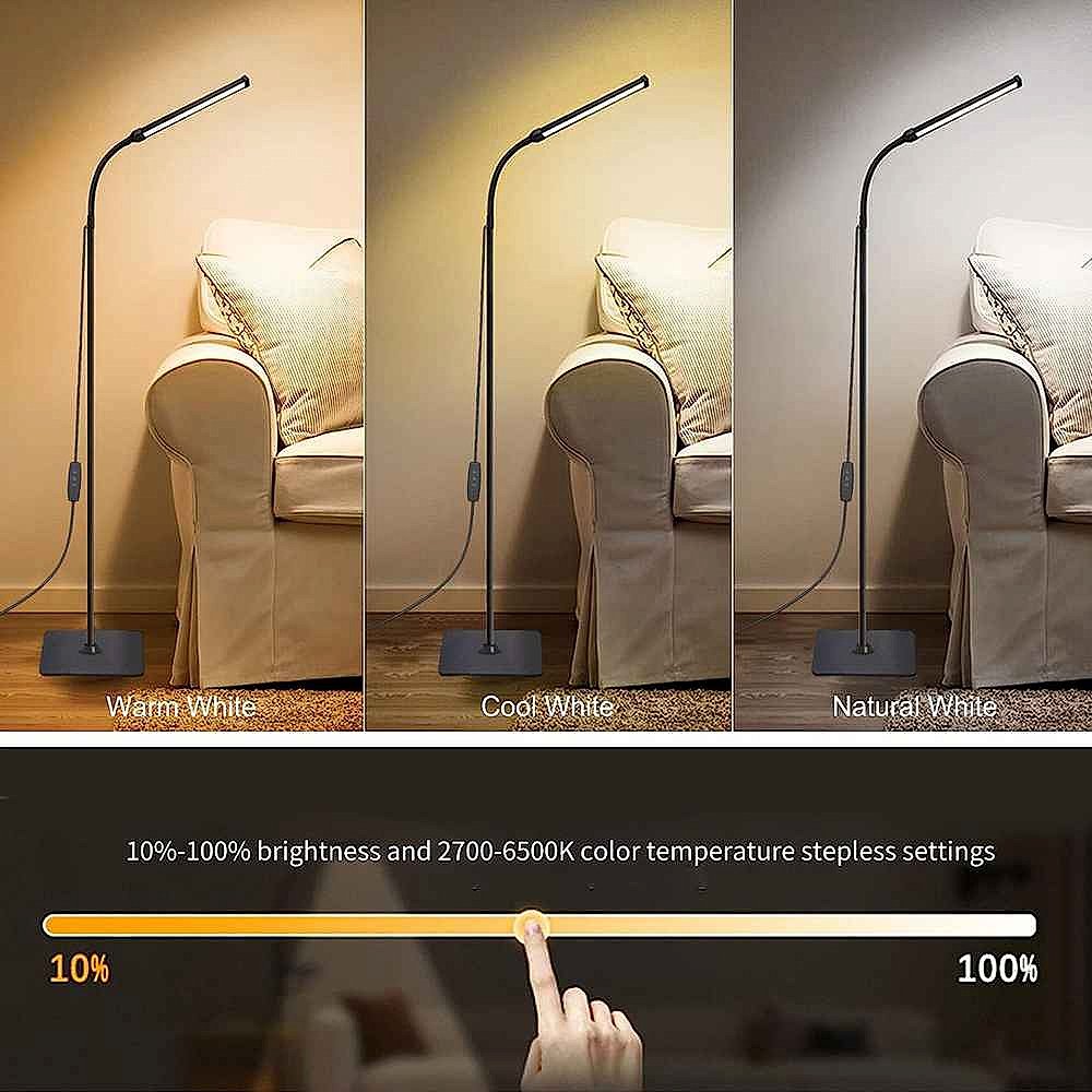 Handcrafted Light Any Corner, Any Way You Want — Adjustable Gooseneck LED Floor Lamp | 10... - View 10 of 12 | BigMoetsy