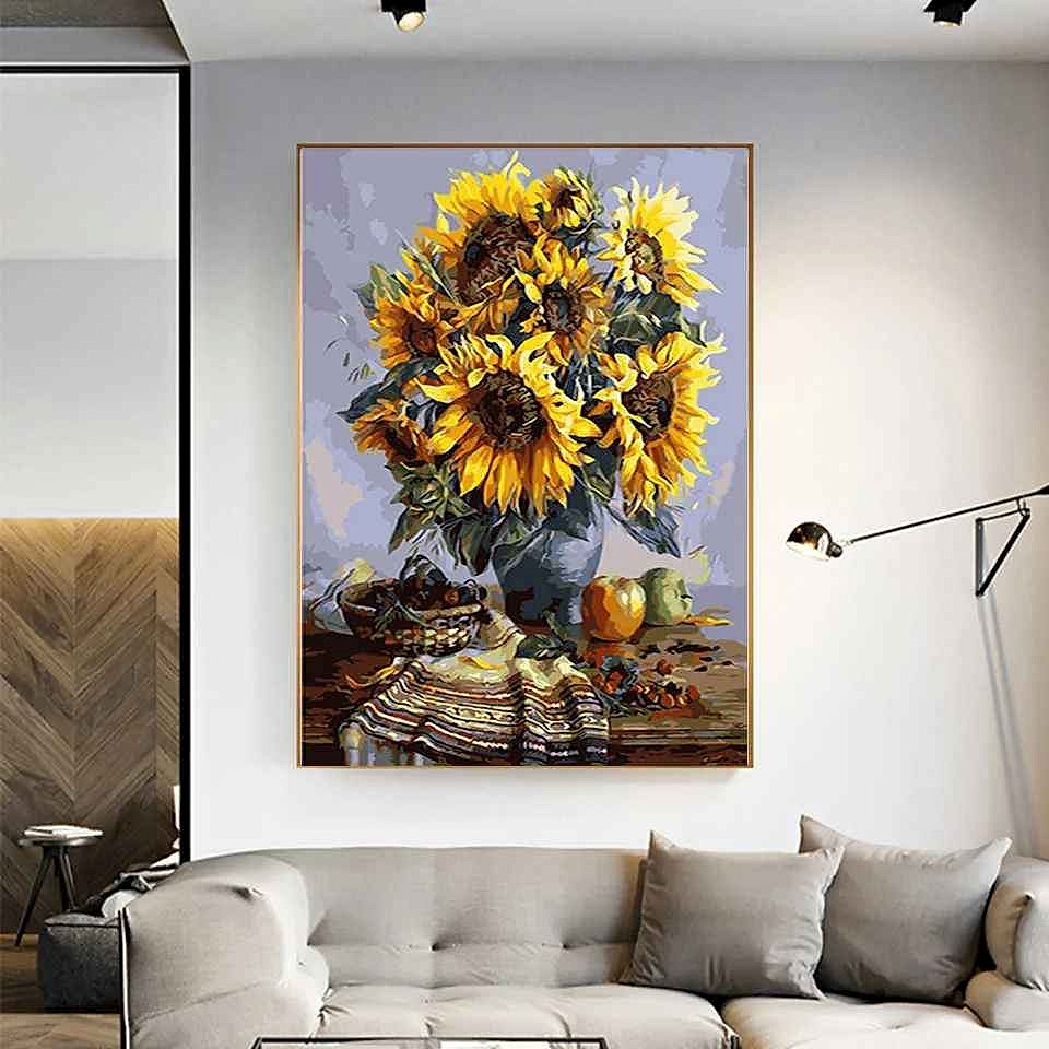 Finally Create Art You're Proud to Hang — Floral Vase Paint-by-Numbers Canvas... - View 5 of 13 | BigMoetsy