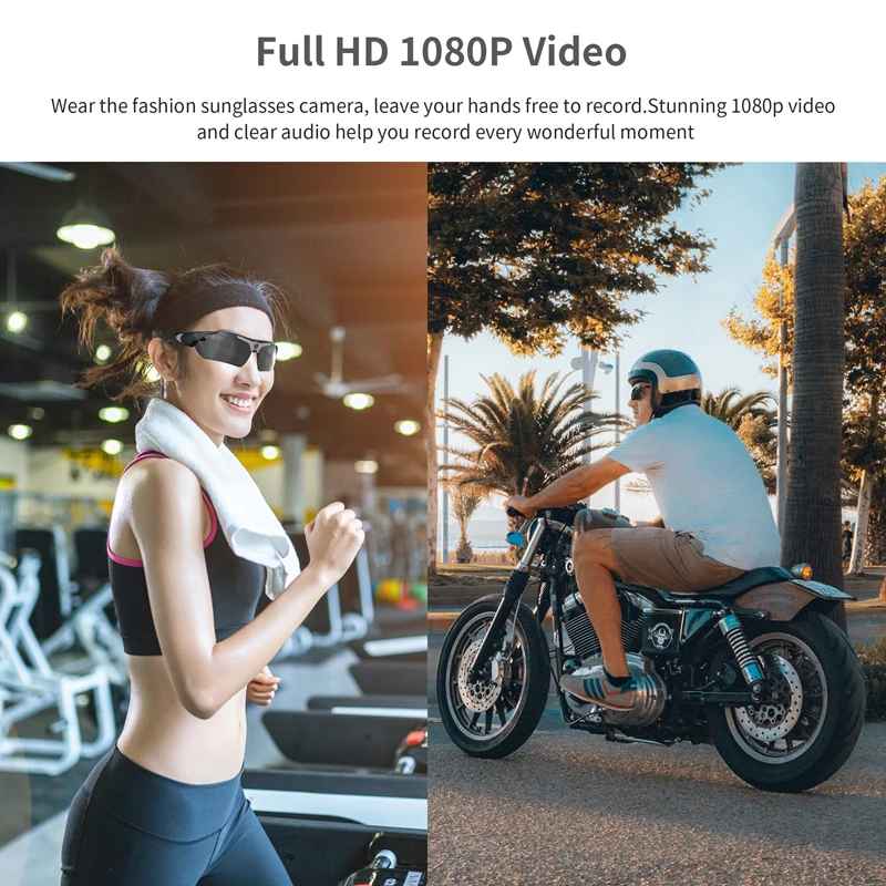Smart Recording Glasses with 1080p HD Camera and 64GB SD Card for Cycling and... - View 15 of 16 | BigMoetsy