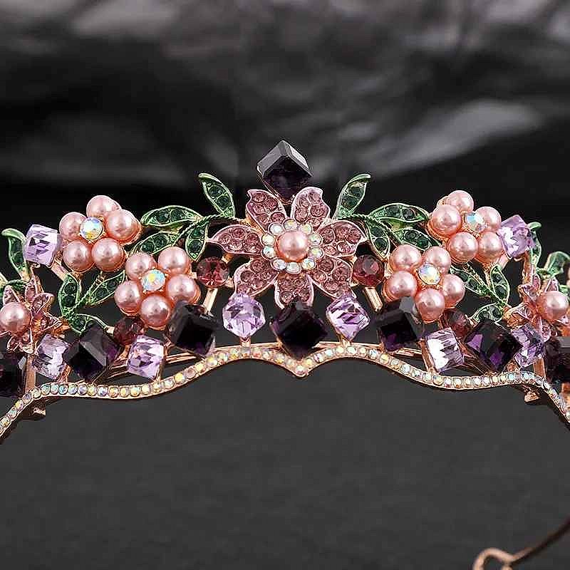 Baroque Purple Crystal Tiara | 2500+ Sold