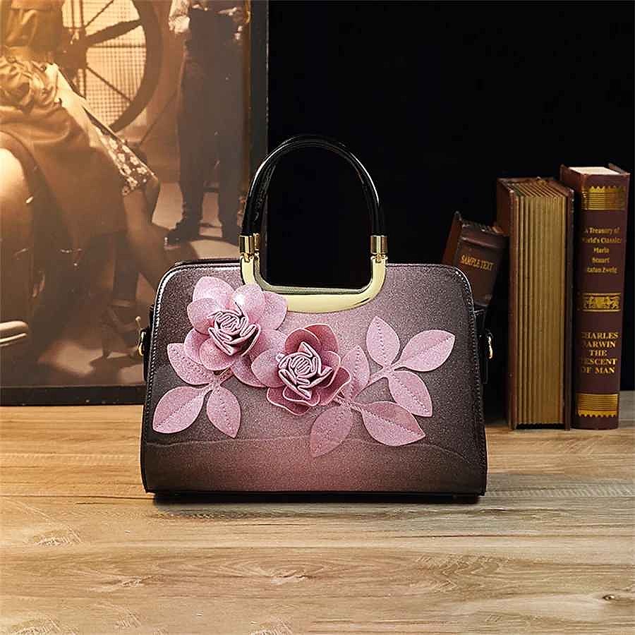 Stand Out Without Trying Too Hard — Handcrafted 3D Floral Satchel Bag - View 2 of 18 | BigMoetsy