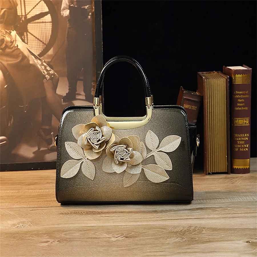 Stand Out Without Trying Too Hard — Handcrafted 3D Floral Satchel Bag - View 3 of 18 | BigMoetsy