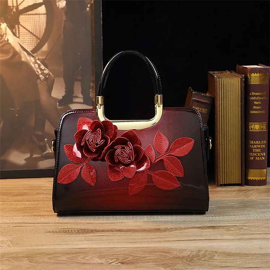 Stand Out Without Trying Too Hard — Handcrafted 3D Floral Satchel Bag - View 5 of 18 | BigMoetsy