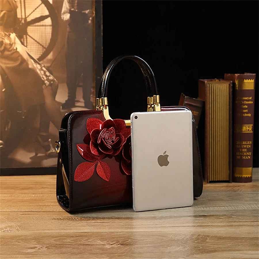 Stand Out Without Trying Too Hard — Handcrafted 3D Floral Satchel Bag - View 6 of 18 | BigMoetsy