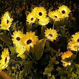 Solar Sunflower LED Lawn Light
