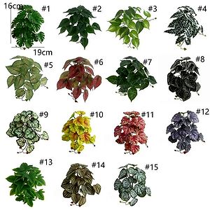 Lifelike Tropical Silk Turtle Back Bamboo Leaves