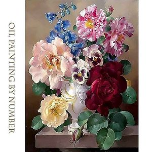 Floral Vase Paint-by-Numbers Canvas Kit