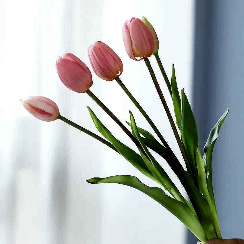 Handcrafted Fresh Flowers That Never Fade — Real Touch Tulip Bouquet for Home & Wedding D... - View 8 of 15 | BigMoetsy