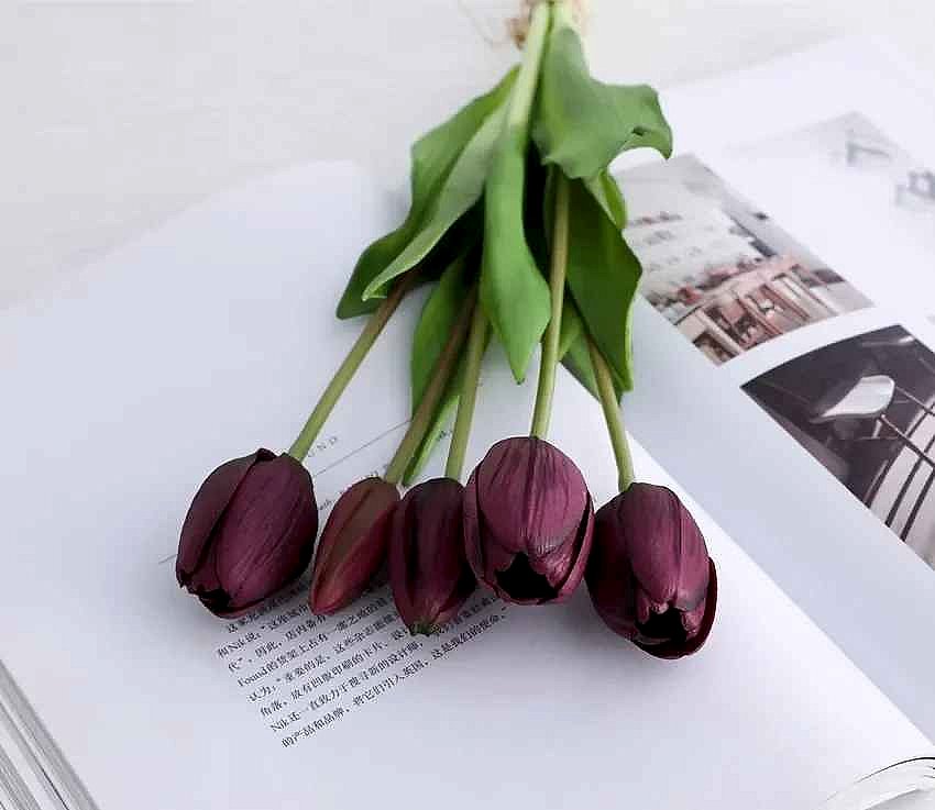 Handcrafted Fresh Flowers That Never Fade — Real Touch Tulip Bouquet for Home & Wedding D... - View 12 of 15 | BigMoetsy