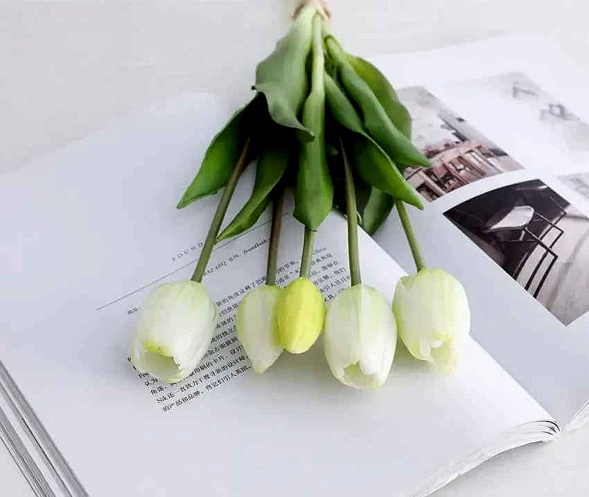 Handcrafted Fresh Flowers That Never Fade — Real Touch Tulip Bouquet for Home & Wedding D... - View 13 of 15 | BigMoetsy