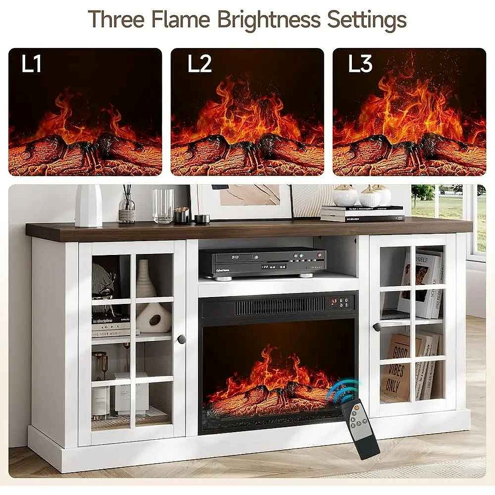 Handcrafted Two Rooms, One Statement — Hendrix Fireplace TV Stand - View 9 of 15 | BigMoetsy
