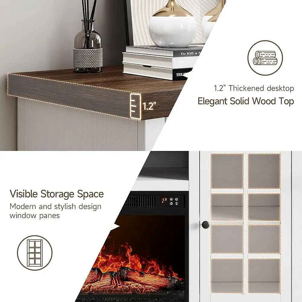 Handcrafted Two Rooms, One Statement — Hendrix Fireplace TV Stand - View 12 of 15 | BigMoetsy