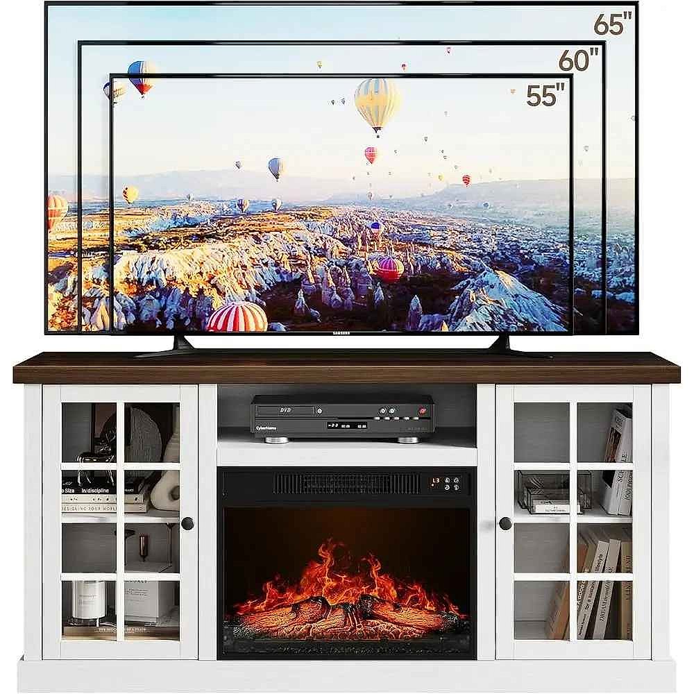 Handcrafted Two Rooms, One Statement — Hendrix Fireplace TV Stand - View 14 of 15 | BigMoetsy