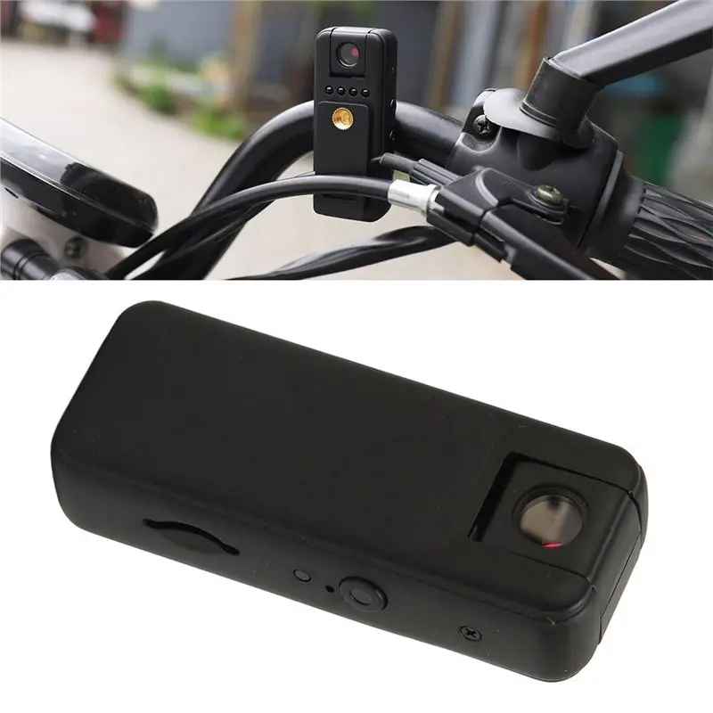 Body camera side profile showing USB-C port and SD card slot