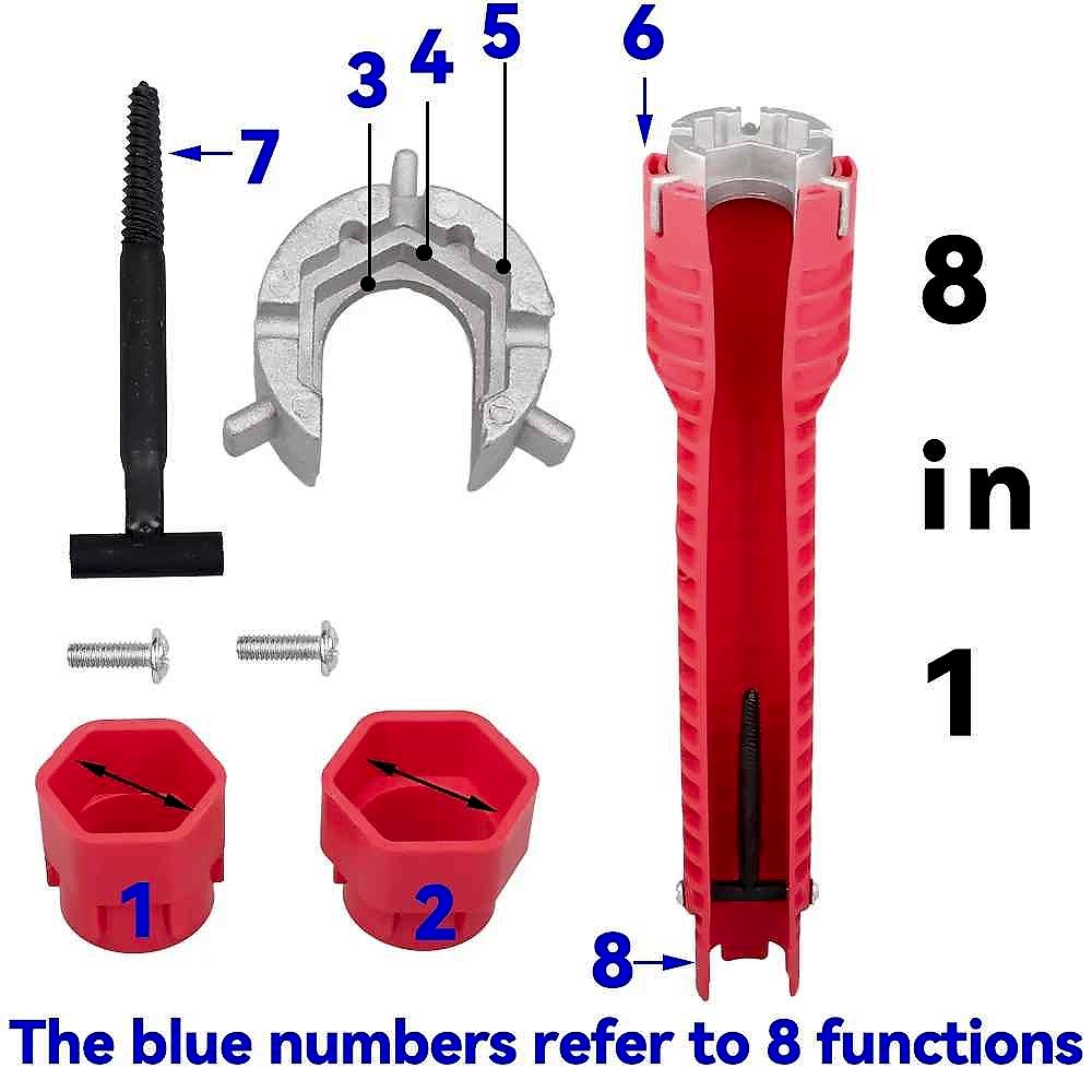 Professional No More Stripped Knuckles or Stuck Fittings — 8-in-1 Flume Wrench for Sink & ... - View 2 of 23 | BigMoetsy