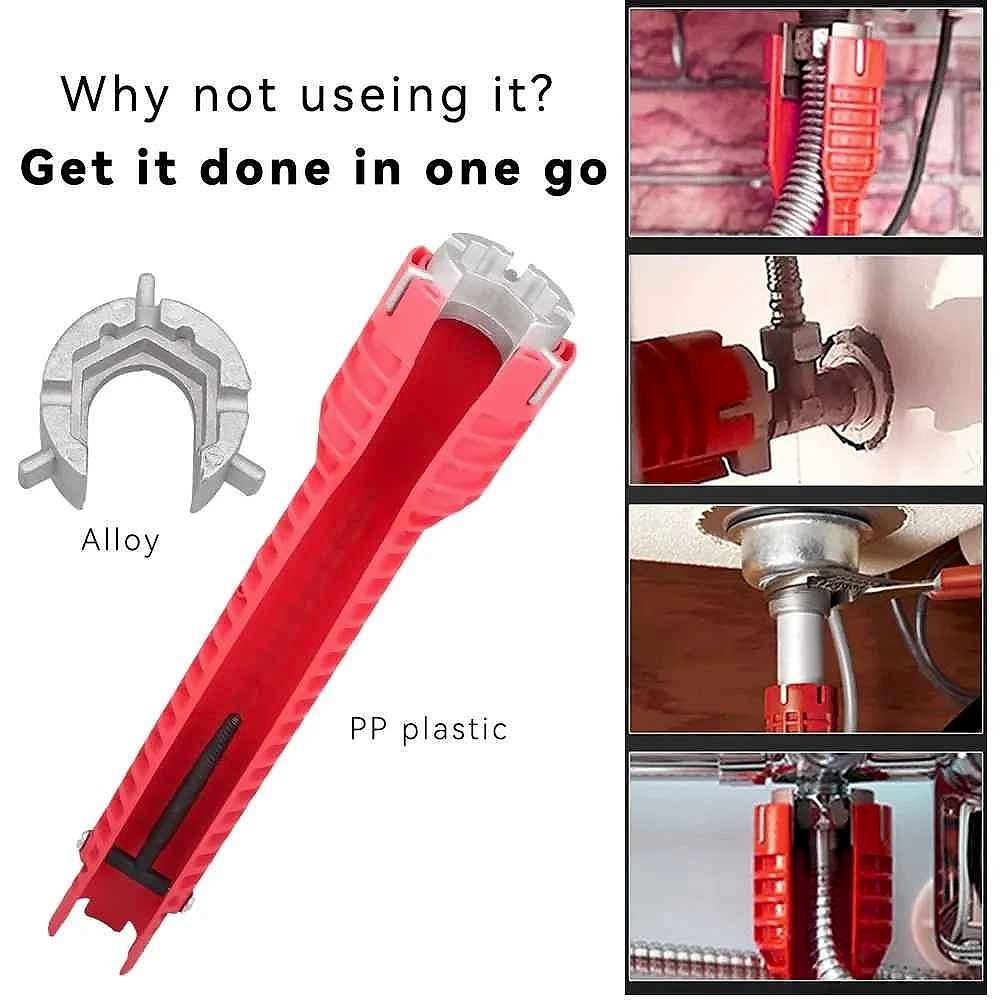 Professional No More Stripped Knuckles or Stuck Fittings — 8-in-1 Flume Wrench for Sink & ... - View 5 of 23 | BigMoetsy
