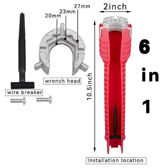 Professional No More Stripped Knuckles or Stuck Fittings — 8-in-1 Flume Wrench for Sink & ... - View 10 of 23 | BigMoetsy