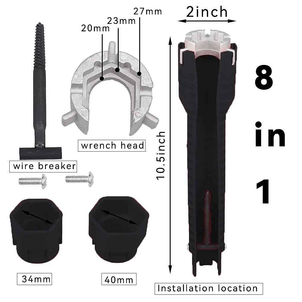Professional No More Stripped Knuckles or Stuck Fittings — 8-in-1 Flume Wrench for Sink & ... - View 16 of 23 | BigMoetsy