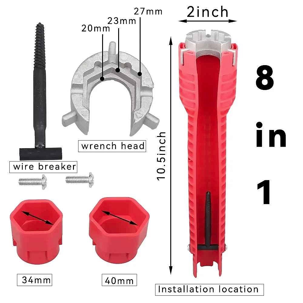 Professional No More Stripped Knuckles or Stuck Fittings — 8-in-1 Flume Wrench for Sink & ... - View 20 of 23 | BigMoetsy