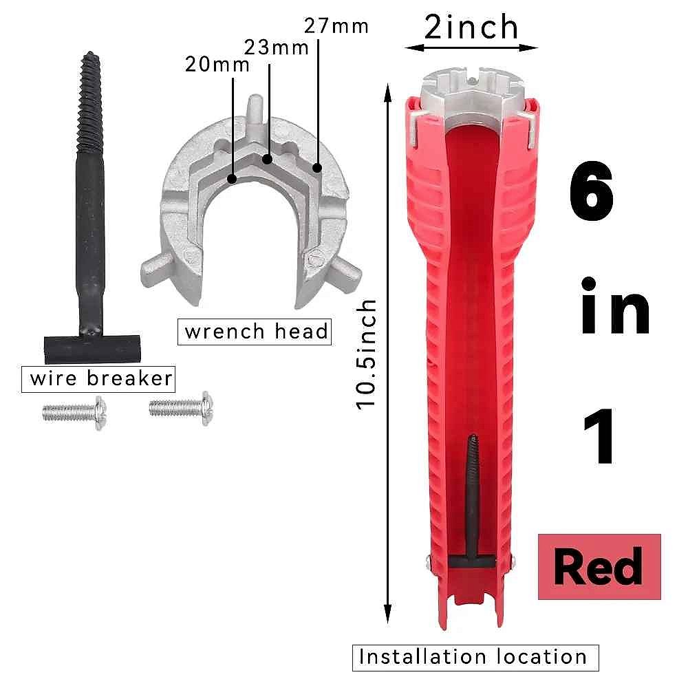 Professional No More Stripped Knuckles or Stuck Fittings — 8-in-1 Flume Wrench for Sink & ... - View 21 of 23 | BigMoetsy
