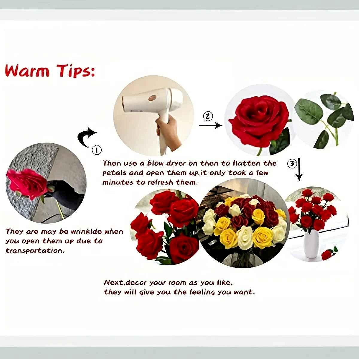 Handcrafted realistic silk artificial rose bouquet in full bloom, 12-piece zero maintenance home decor arrangement | BigMoets