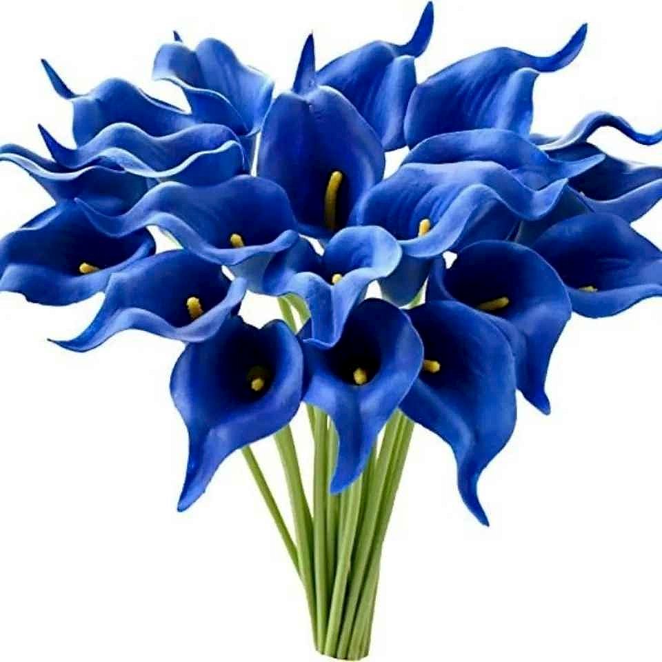 Handcrafted realistic silk calla lily artificial bouquet close-up detail, 20-piece real touch flowers that never wilt | BigMo