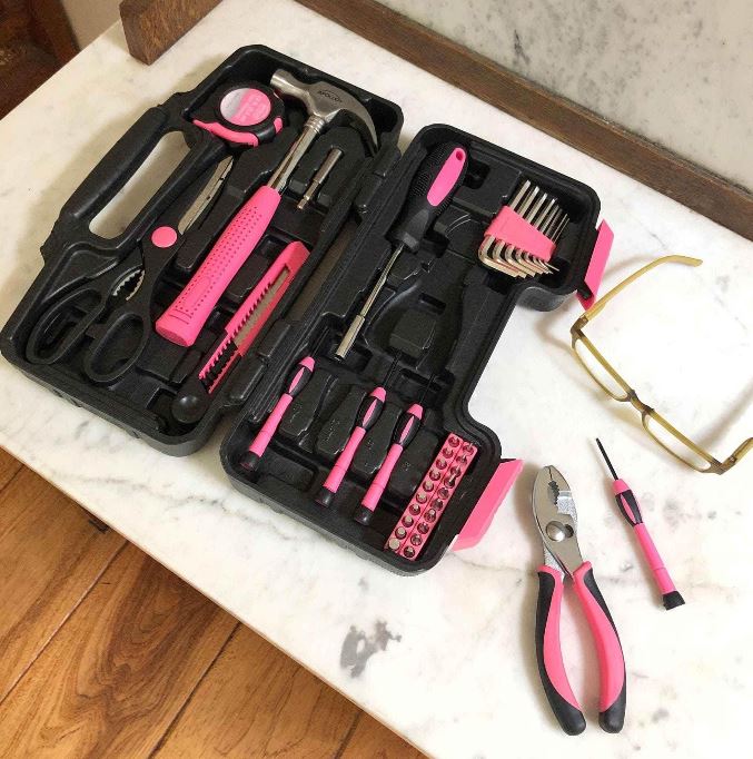 Professional 39-Piece Pink Tool Set with Lifetime Warranty and Donation to Breast Cancer R... - View 3 of 7 | BigMoetsy