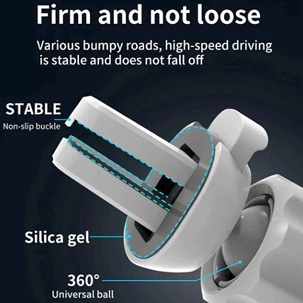 Magnetic wireless car charger mount securing smartphone on dashboard during drive, hands-free charging in action | BigMoetsy