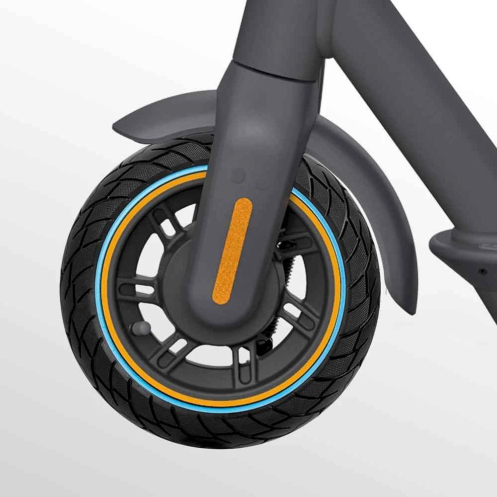 Solid honeycomb tubeless tire for Ninebot Max G30 10x2.5 close-up detail view showing flexible airless structure | BigMoetsy