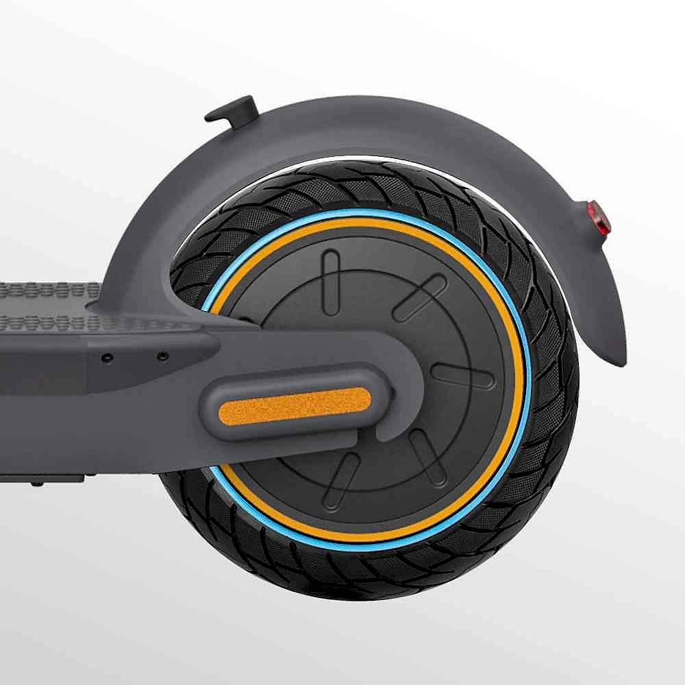 Solid honeycomb tubeless tire for Ninebot Max G30 10x2.5 close-up detail view showing flexible airless structure | BigMoetsy