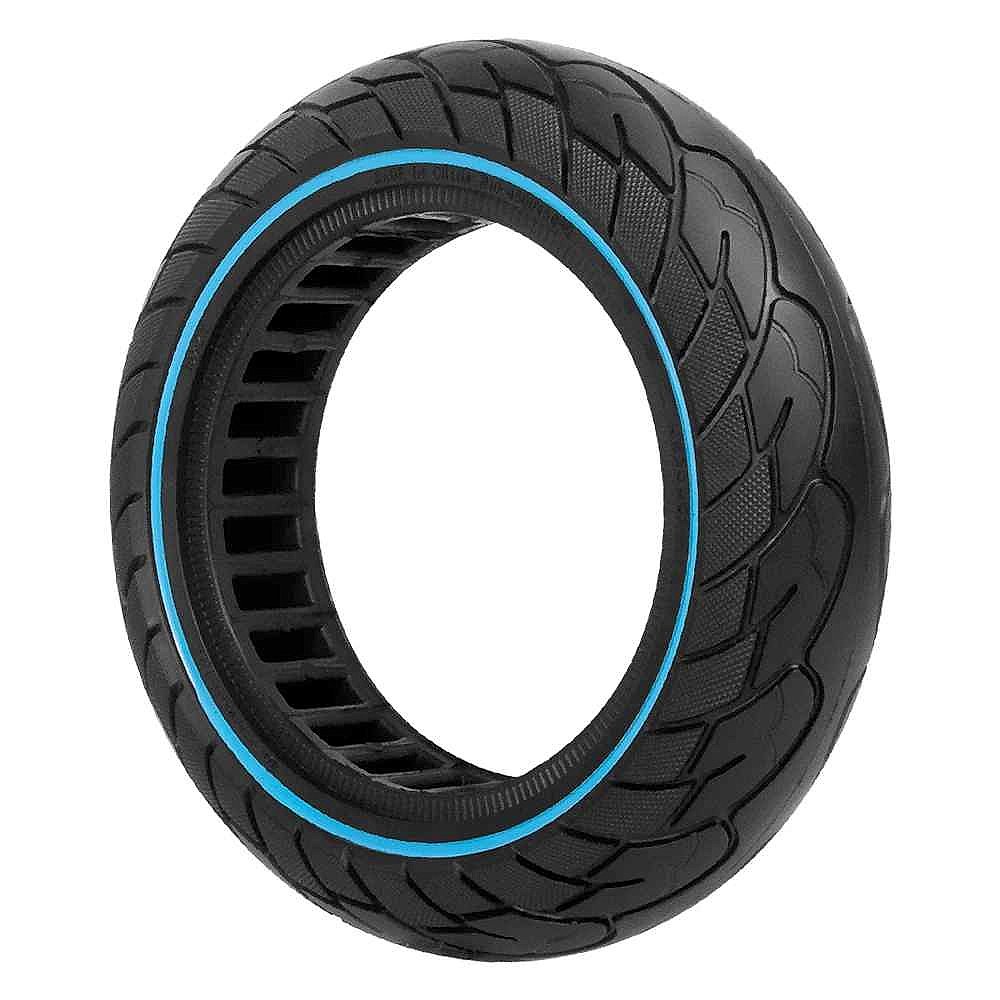 Solid honeycomb tubeless tire for Ninebot Max G30 10x2.5 shown close up highlighting airless structure | BigMoetsy