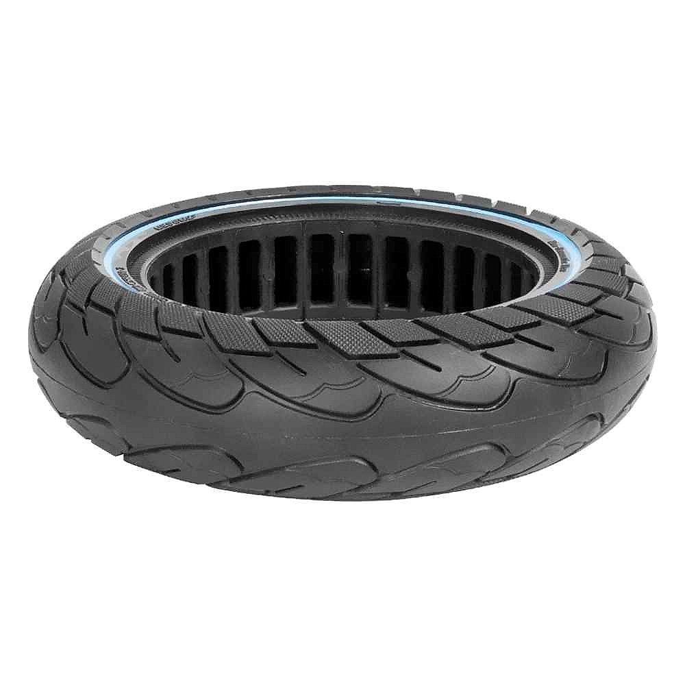 Solid honeycomb tubeless tire for Ninebot Max G30 10x2.5 shown close up highlighting airless structure | BigMoetsy