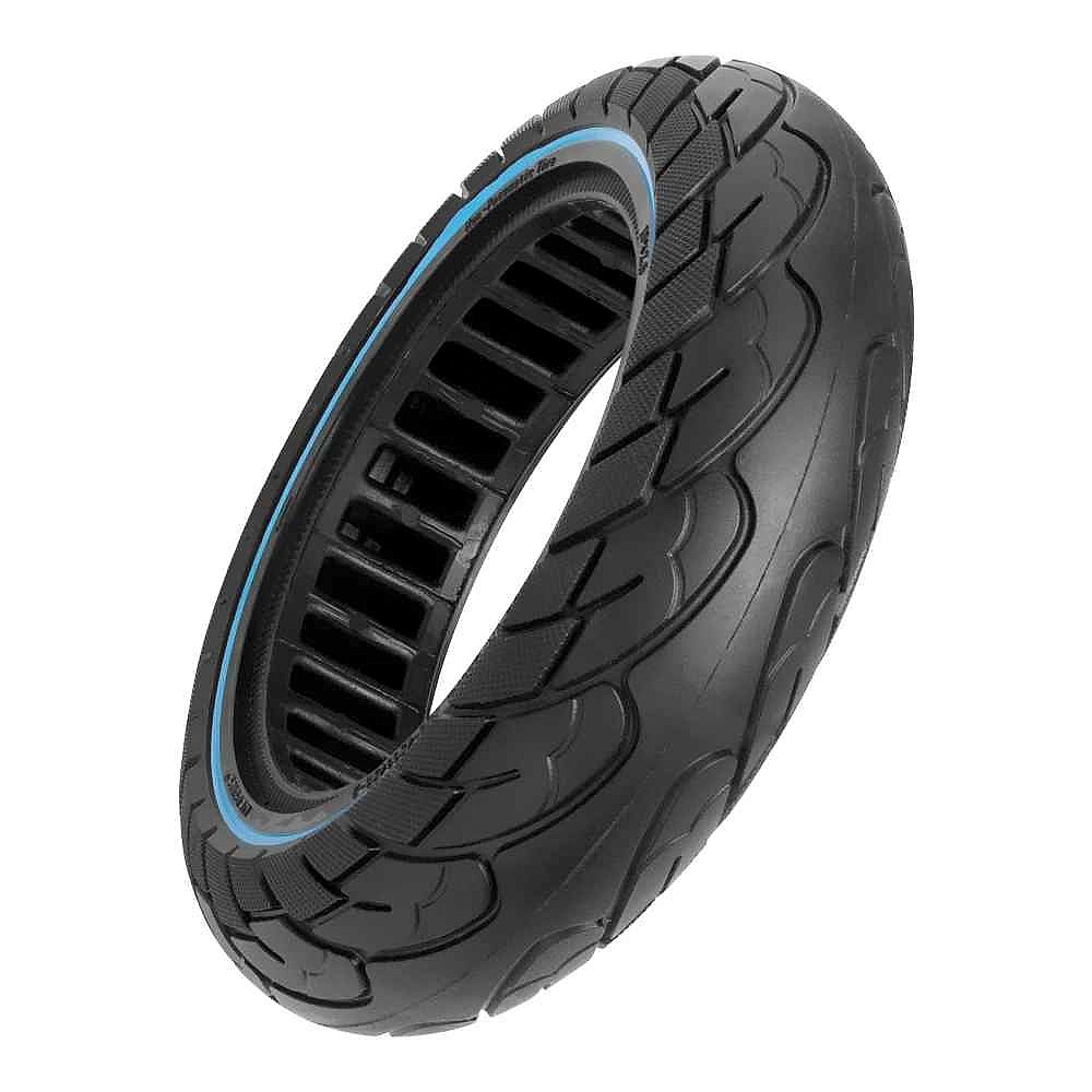 Solid honeycomb tubeless tire for Ninebot Max G30 10x2.5 shown close up highlighting airless cell structure | BigMoetsy