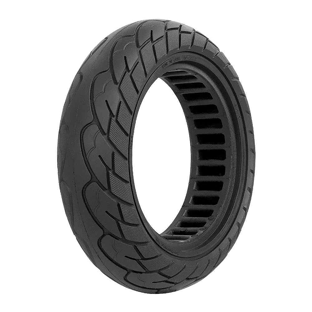 Solid honeycomb tubeless tire for Ninebot Max G30 10x2.5 close-up detail view showing flexible airless structure | BigMoetsy