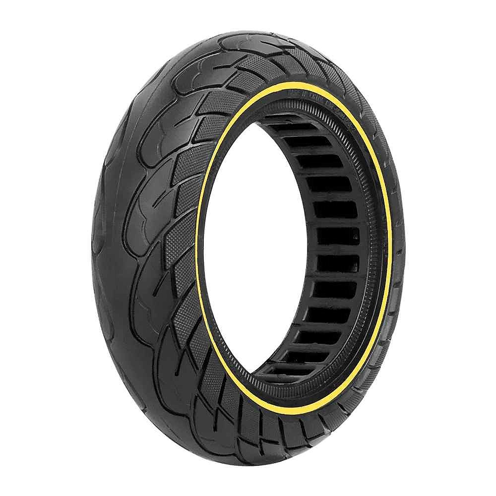 Solid honeycomb tubeless tire for Ninebot Max G30 10x2.5 close-up detail view showing flexible airless structure | BigMoetsy