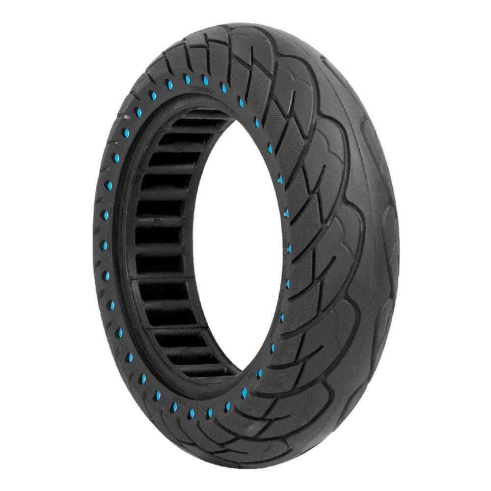 Solid honeycomb tubeless tire for Ninebot Max G30 10x2.5 close-up detail view showing flexible airless structure | BigMoetsy