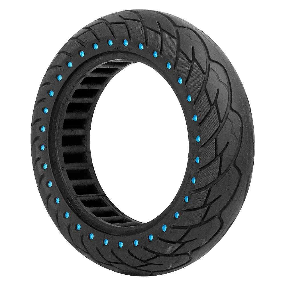 Solid honeycomb tubeless tire for Ninebot Max G30 10x2.5 close-up detail view showing flexible airless structure | BigMoetsy